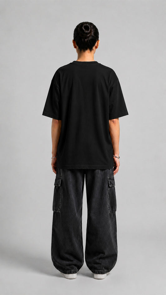 Black Oversized Basic Tee