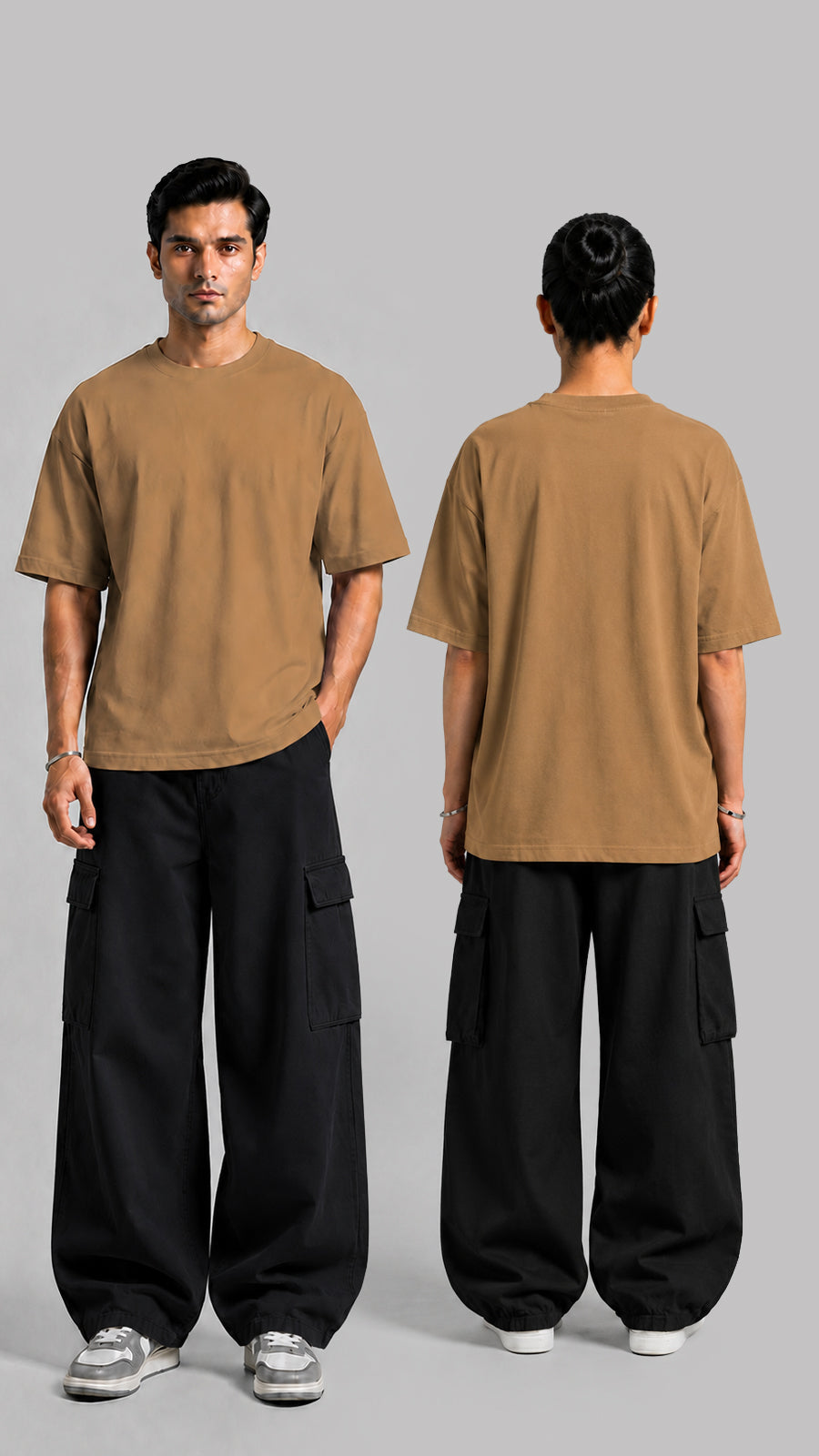 Coffee Brown Oversized Basic Tee