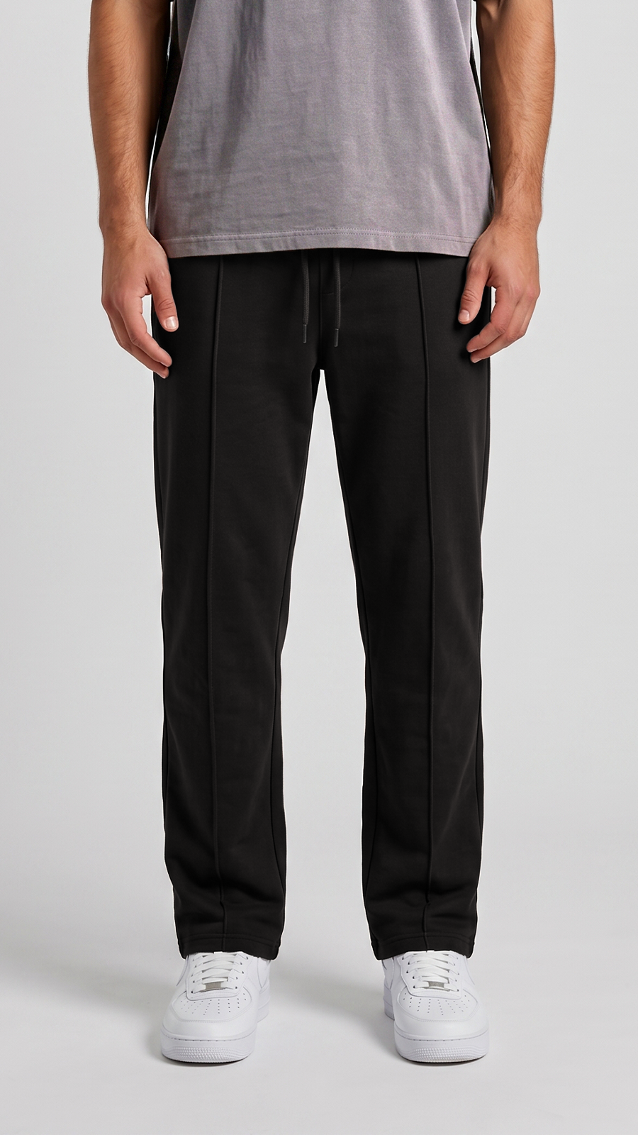 Straight Pleated Trousers