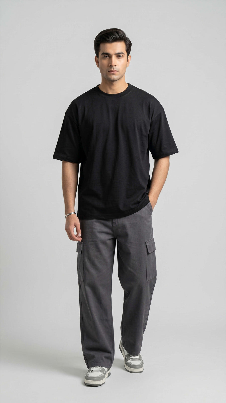 Black Oversized Basic Tee