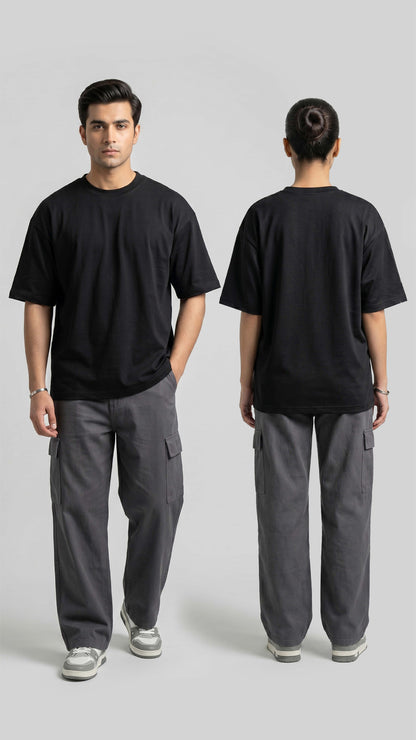 Black Oversized Basic Tee
