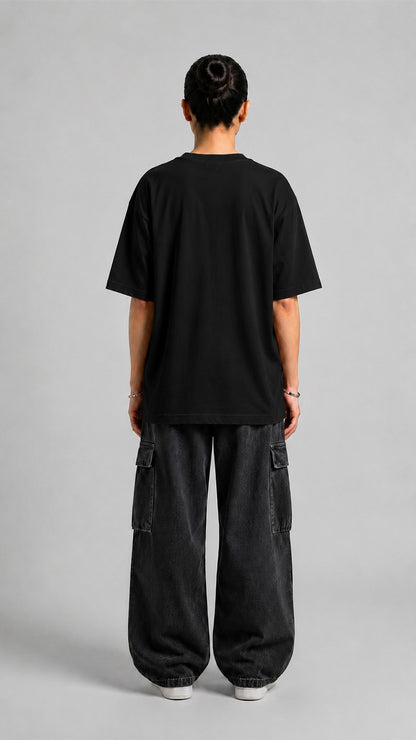 Black Oversized Basic Tee