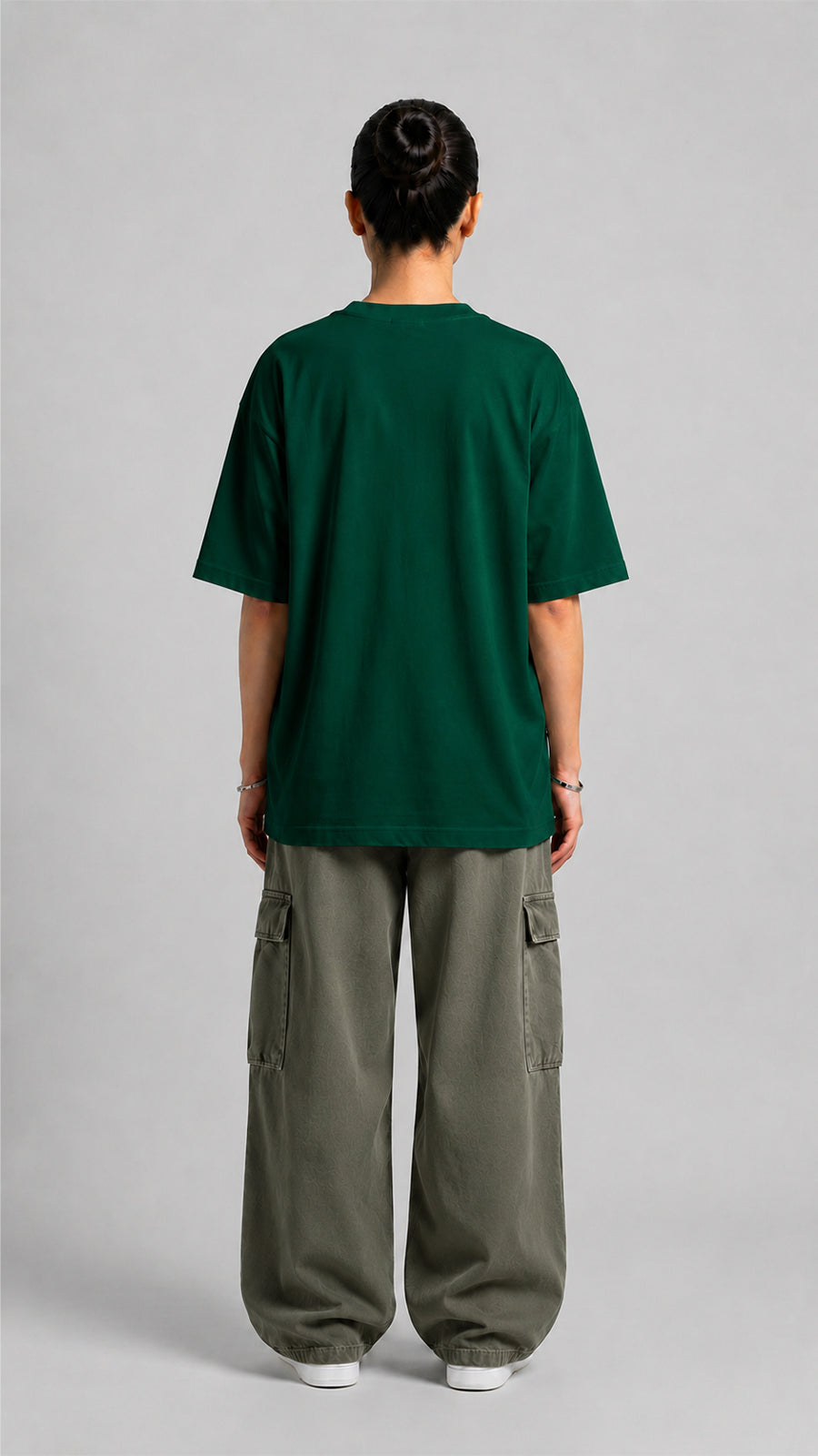 Dark Green Oversized Basic Tee