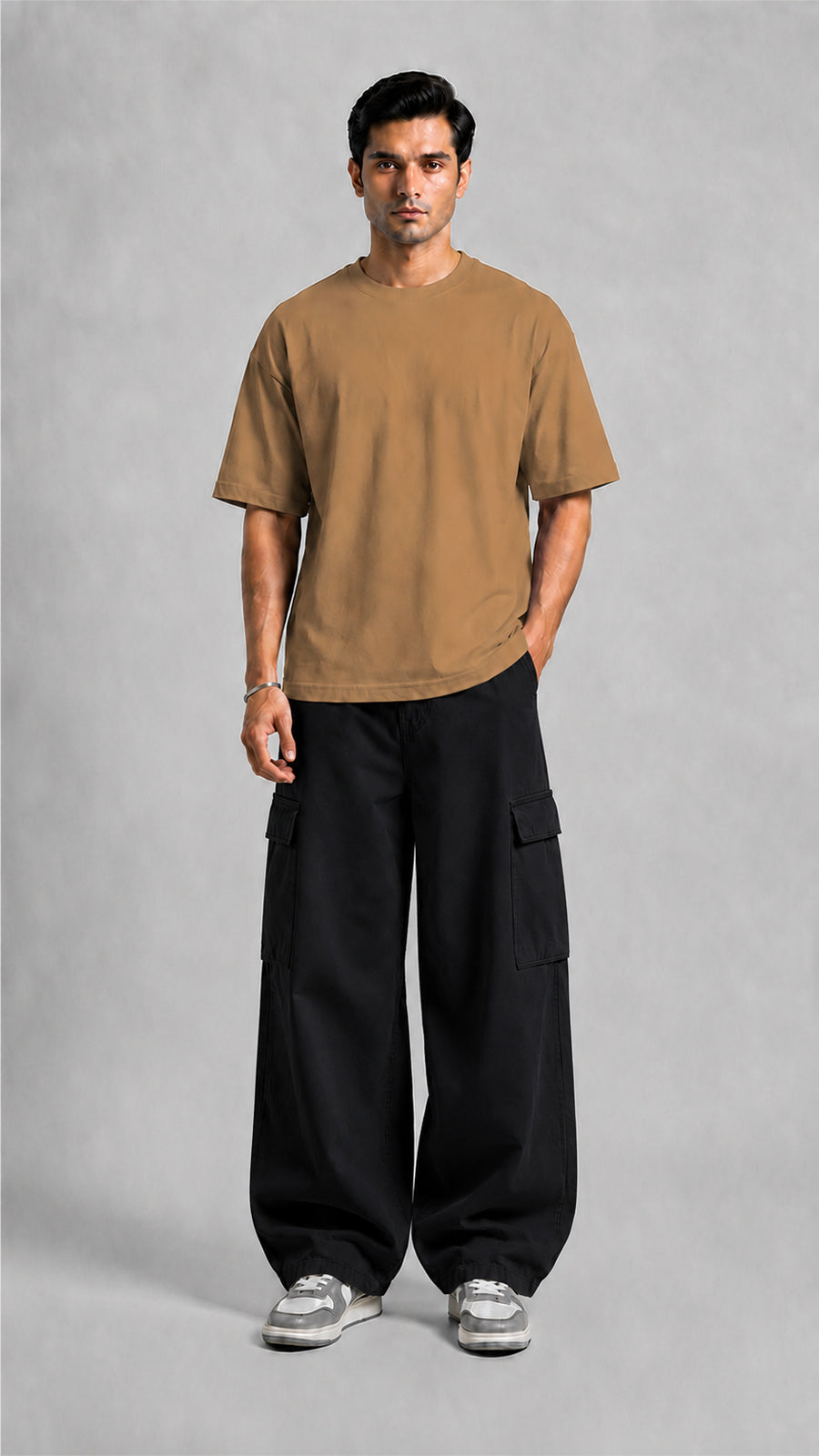 Coffee Brown Oversized Basic Tee