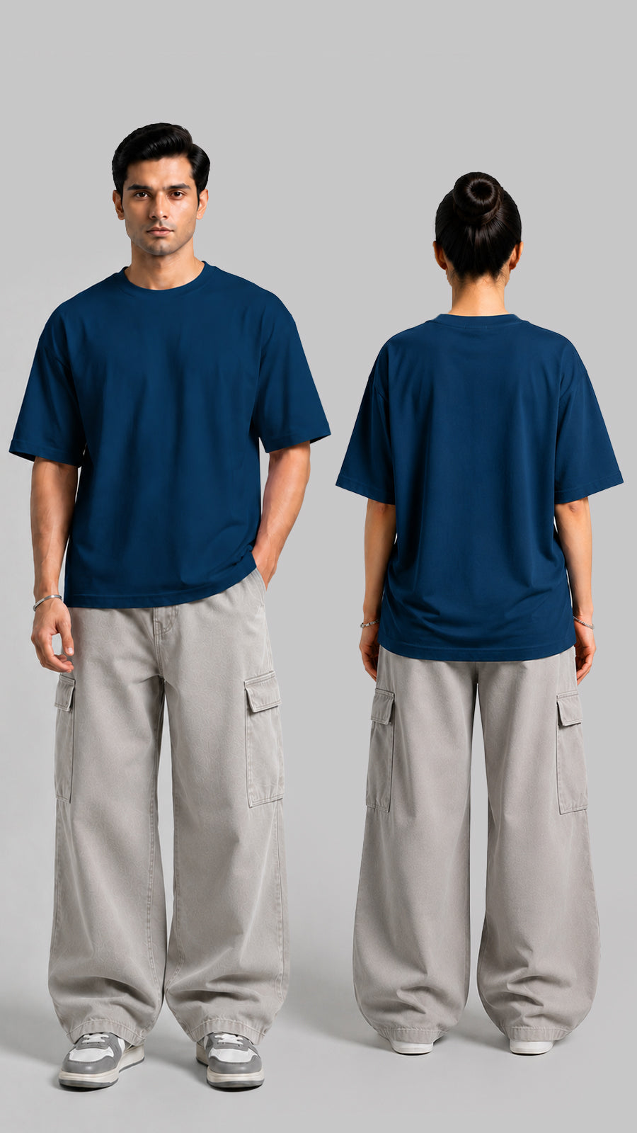 Petrolium Blue Oversized Basic Tee