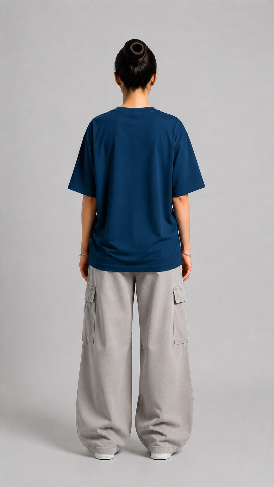Petrolium Blue Oversized Basic Tee